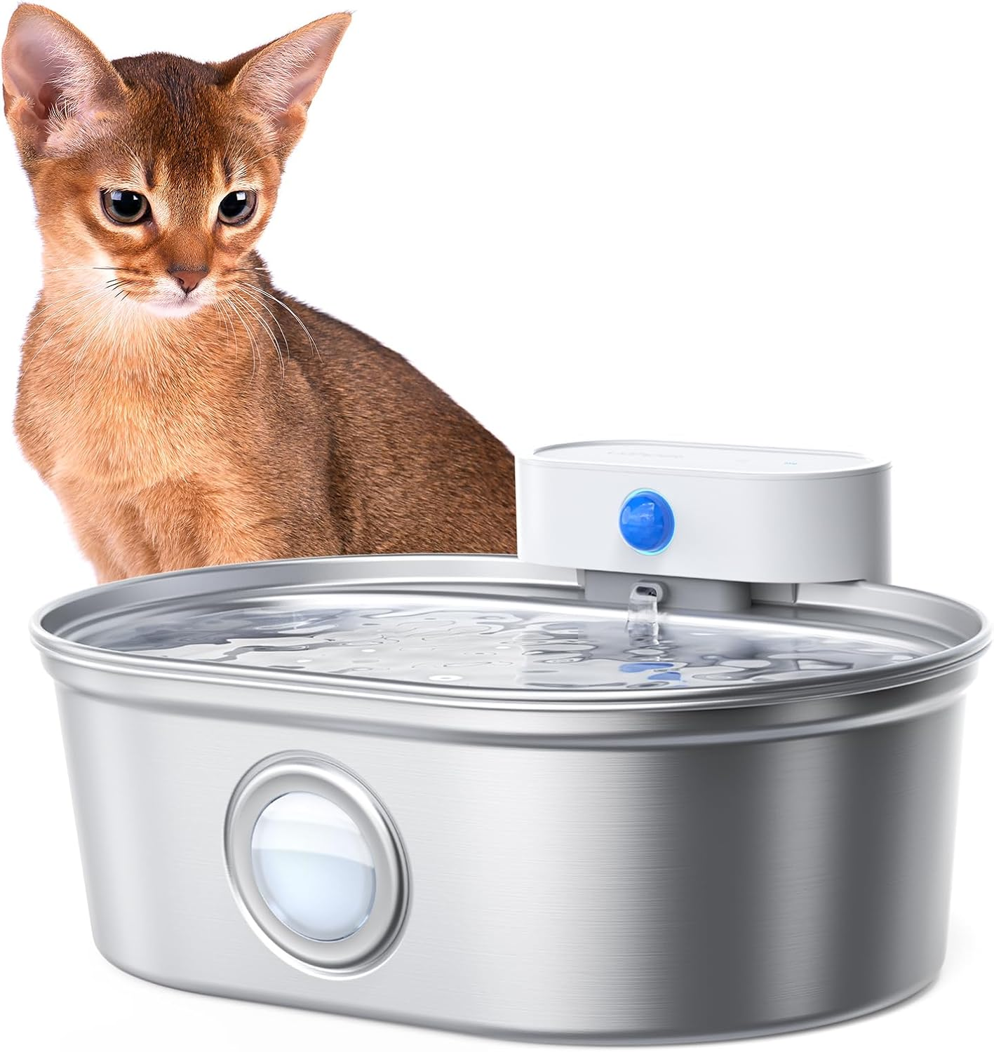 Uahpet Wireless Stainless Steel Pro cat fountain